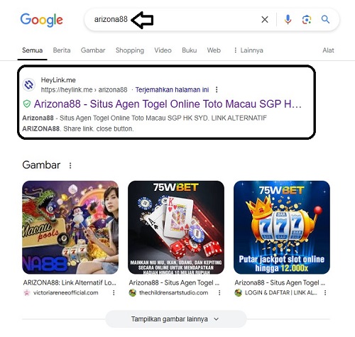 ketik nama situs arizona88 di browser