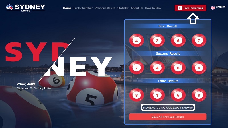 tampilan hasil live result dari sydney lotto